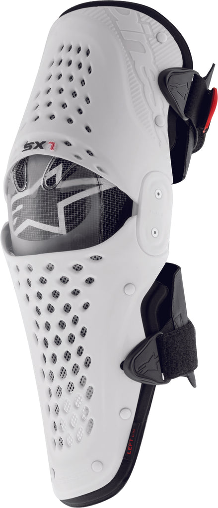 ALPINESTARS SX-1 KNEE GUARDS WHITE/BLACK 2X 6506316-21-XXL