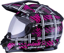 Load image into Gallery viewer, GMAX GM-11 DUAL-SPORT PINK RIBBON RIDERS HELMET BLACK/PINK XL G5117407