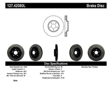 Load image into Gallery viewer, StopTech 06-07 350Z / 05-07 G35 exp Sport/ 06-07 G35X SportStop Slotted &amp; Drilled Front Left Rotor