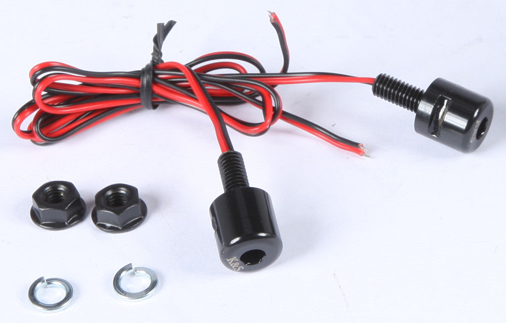 K&S LIGHTED LICENSE PLATE BOLT BLACK 25-9160B-atv motorcycle utv parts accessories gear helmets jackets gloves pantsAll Terrain Depot