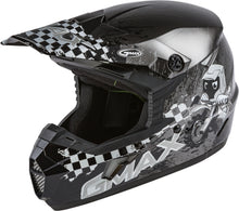 Load image into Gallery viewer, GMAX YOUTH MX-46Y OFF-ROAD ANIM8 HELMET DARK SILVER/BLACK YL G3461542