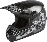 GMAX YOUTH MX-46Y OFF-ROAD ANIM8 HELMET DARK SILVER/BLACK YS G3461540