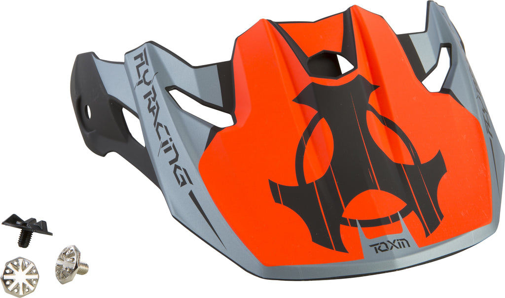 FLY RACING TOXIN ORIGINAL YOUTH VISOR MATTE ORANGE/BLACK/GREY 73-88024Y
