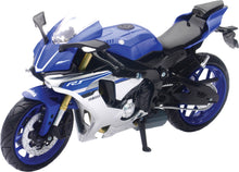 Load image into Gallery viewer, NEW-RAY REPLICA 1:12 SUPER SPORT BIKE 16 YAMAHA YXF-R1 BLUE 57803A