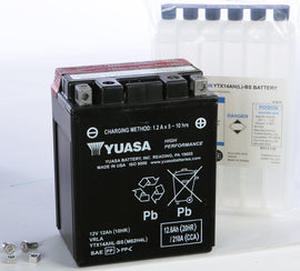 YUASA BATTERY YTX14AHL-BS MAINTENANCE FREE YUAM62H4L-atv motorcycle utv parts accessories gear helmets jackets gloves pantsAll Terrain Depot