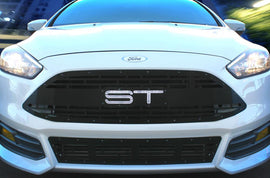 1 Piece Steel Main + Bumper Grilles for Ford Focus 2015-2018 - ST w/ LED Lit Acrylic-atv motorcycle utv parts accessories gear helmets jackets gloves pantsAll Terrain Depot