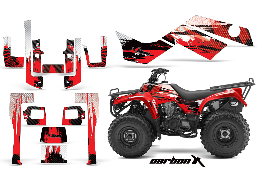 ATV Graphics Kit Quad Decal Sticker Wrap For Kawasaki Bayou 250 2003-2011 CARBONX RED-atv motorcycle utv parts accessories gear helmets jackets gloves pantsAll Terrain Depot