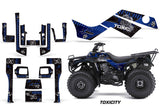 ATV Graphics Kit Quad Decal Sticker Wrap For Kawasaki Bayou 250 2003-2011 TOXIC BLUE BLACK