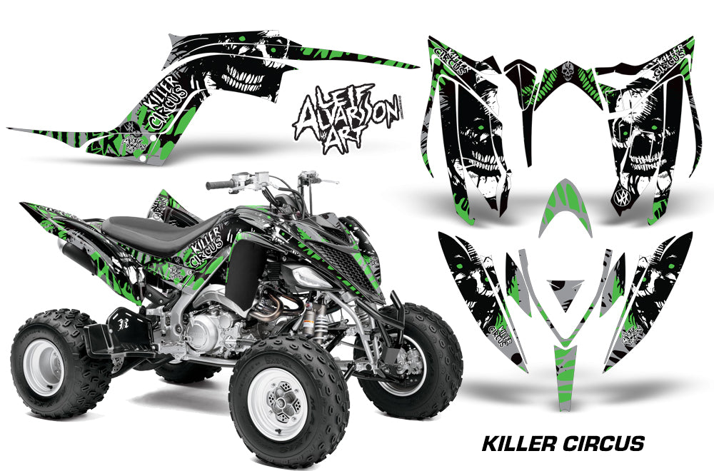 ATV Graphics Kit Decal Sticker Wrap For Yamaha Raptor 700R 2013-2018 CIRCUS GREEN-atv motorcycle utv parts accessories gear helmets jackets gloves pantsAll Terrain Depot