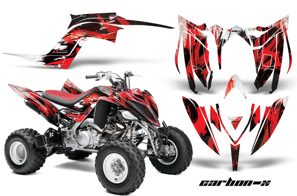 ATV Graphics Kit Decal Sticker Wrap For Yamaha Raptor 700R 2013-2018 CARBONX RED-atv motorcycle utv parts accessories gear helmets jackets gloves pantsAll Terrain Depot