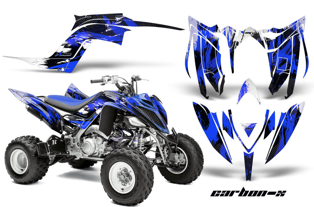 ATV Graphics Kit Decal Sticker Wrap For Yamaha Raptor 700R 2013-2018 CARBONX BLUE-atv motorcycle utv parts accessories gear helmets jackets gloves pantsAll Terrain Depot