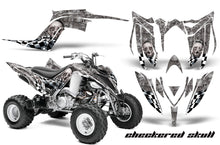 Load image into Gallery viewer, ATV Graphics Kit Decal Sticker Wrap For Yamaha Raptor 700R 2013-2018 CHECKERED SILVER-atv motorcycle utv parts accessories gear helmets jackets gloves pantsAll Terrain Depot