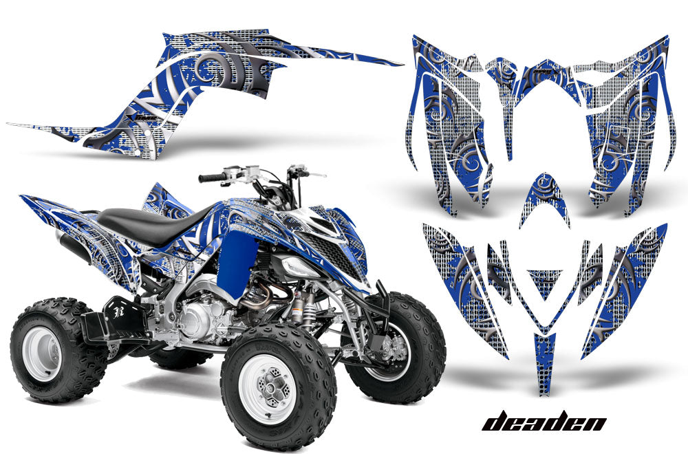 ATV Graphics Kit Decal Sticker Wrap For Yamaha Raptor 700R 2013-2018 DEADEN BLUE-atv motorcycle utv parts accessories gear helmets jackets gloves pantsAll Terrain Depot