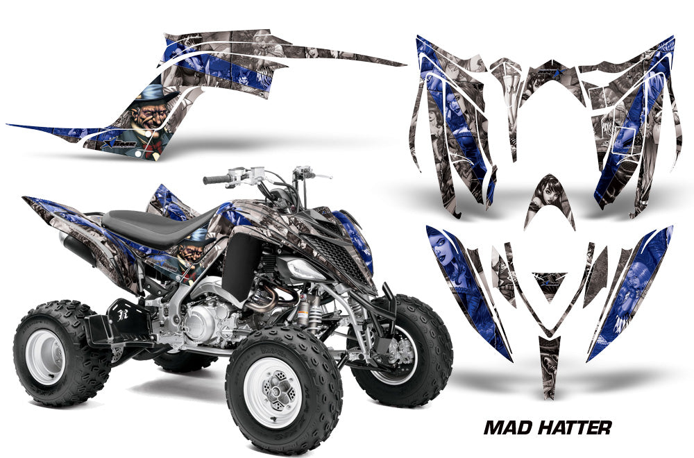 ATV Graphics Kit Decal Sticker Wrap For Yamaha Raptor 700R 2013-2018 HATTER SILVER BLUE-atv motorcycle utv parts accessories gear helmets jackets gloves pantsAll Terrain Depot