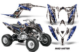 ATV Graphics Kit Decal Sticker Wrap For Yamaha Raptor 700R 2013-2018 HATTER SILVER BLUE