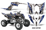 ATV Graphics Kit Decal Sticker Wrap For Yamaha Raptor 700R 2013-2018 HATTER SILVER BLUE