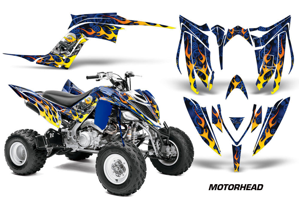 ATV Graphics Kit Decal Sticker Wrap For Yamaha Raptor 700R 2013-2018 MOTORHEAD BLUE-atv motorcycle utv parts accessories gear helmets jackets gloves pantsAll Terrain Depot