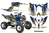 ATV Graphics Kit Decal Sticker Wrap For Yamaha Raptor 700R 2013-2018 MOTORHEAD BLUE