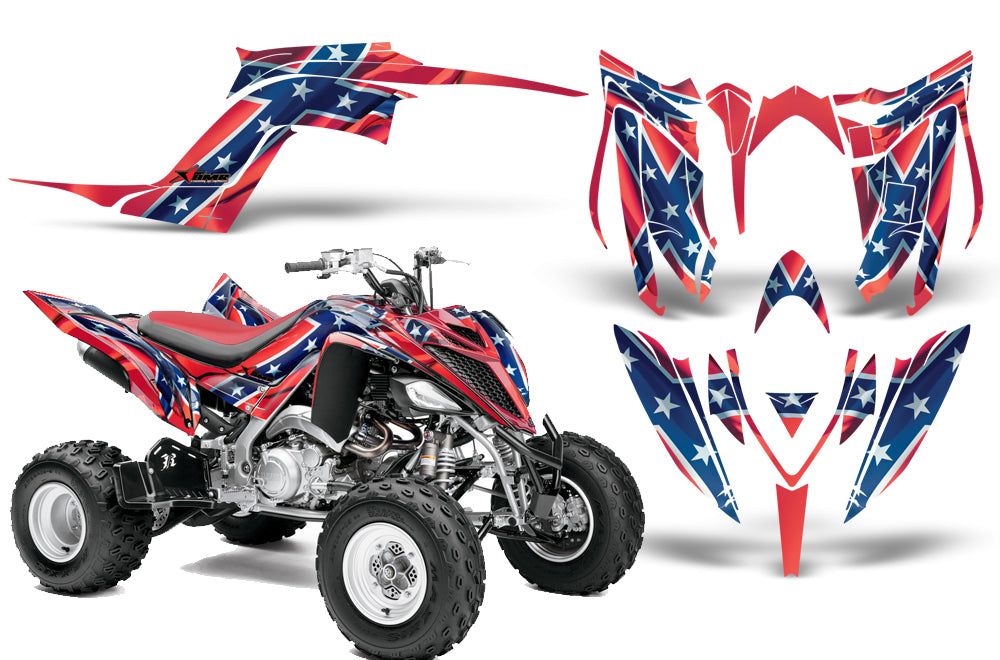 ATV Graphics Kit Decal Sticker Wrap For Yamaha Raptor 700R 2013-2018 REBEL-atv motorcycle utv parts accessories gear helmets jackets gloves pantsAll Terrain Depot
