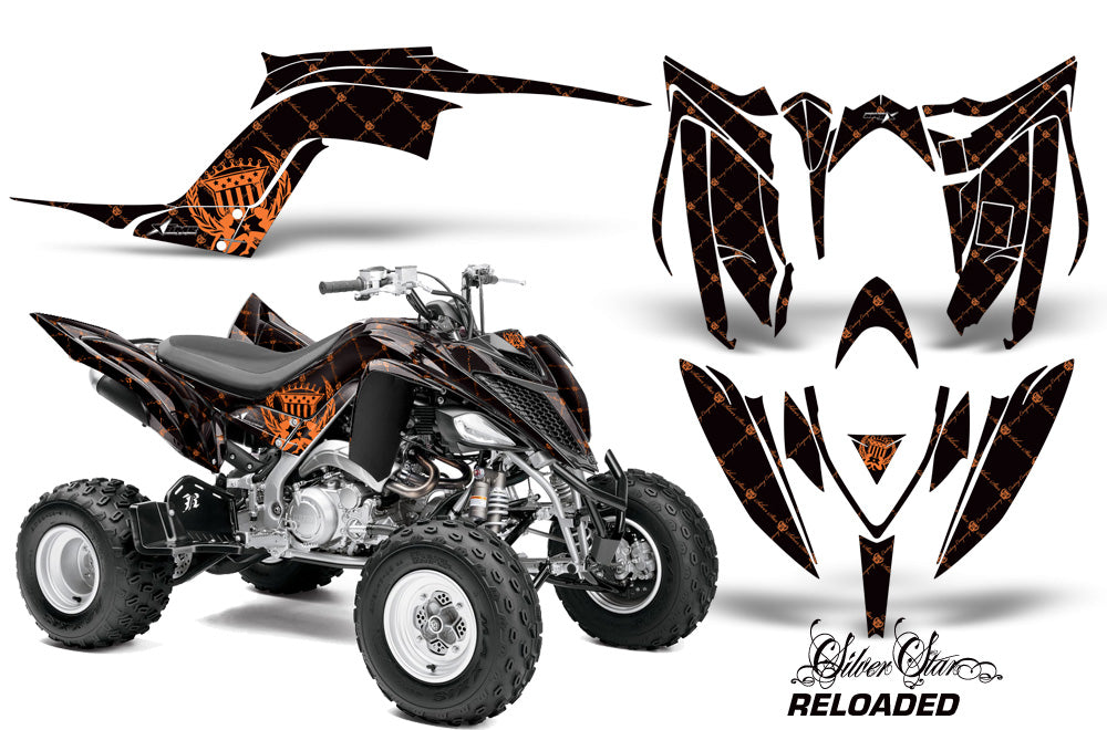 ATV Graphics Kit Decal Sticker Wrap For Yamaha Raptor 700R 2013-2018 RELOADED ORANGE BLACK-atv motorcycle utv parts accessories gear helmets jackets gloves pantsAll Terrain Depot
