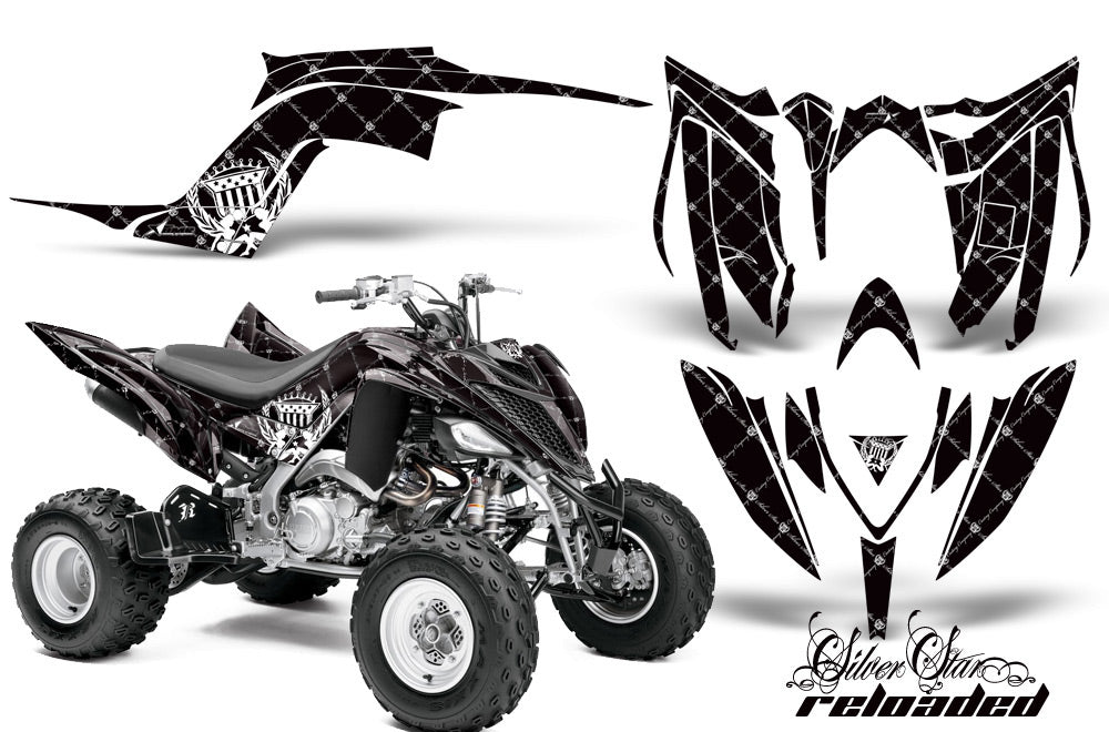 ATV Graphics Kit Decal Sticker Wrap For Yamaha Raptor 700R 2013-2018 RELOADED WHITE BLACK-atv motorcycle utv parts accessories gear helmets jackets gloves pantsAll Terrain Depot