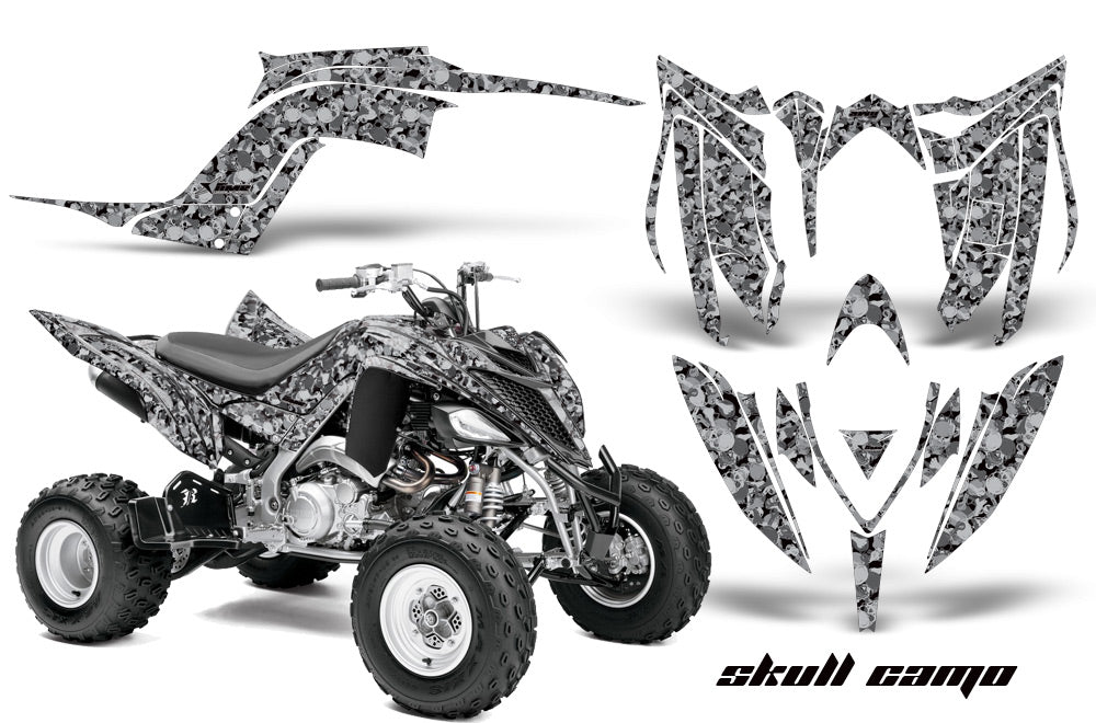 ATV Graphics Kit Decal Sticker Wrap For Yamaha Raptor 700R 2013-2018 SKULL CAMO BLACK-atv motorcycle utv parts accessories gear helmets jackets gloves pantsAll Terrain Depot