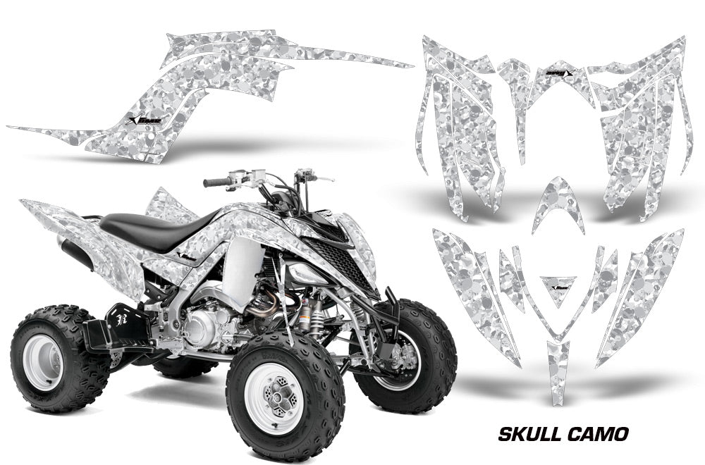 ATV Graphics Kit Decal Sticker Wrap For Yamaha Raptor 700R 2013-2018 SKULL CAMO WHITE-atv motorcycle utv parts accessories gear helmets jackets gloves pantsAll Terrain Depot