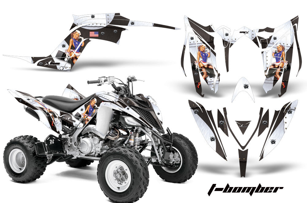 ATV Graphics Kit Decal Sticker Wrap For Yamaha Raptor 700R 2013-2018 TBOMBER WHITE-atv motorcycle utv parts accessories gear helmets jackets gloves pantsAll Terrain Depot