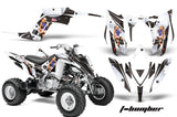 ATV Graphics Kit Decal Sticker Wrap For Yamaha Raptor 700R 2013-2018 TBOMBER WHITE