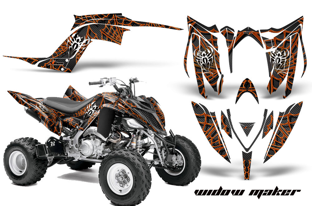 ATV Graphics Kit Decal Sticker Wrap For Yamaha Raptor 700R 2013-2018 WIDOW ORANGE BLACK-atv motorcycle utv parts accessories gear helmets jackets gloves pantsAll Terrain Depot