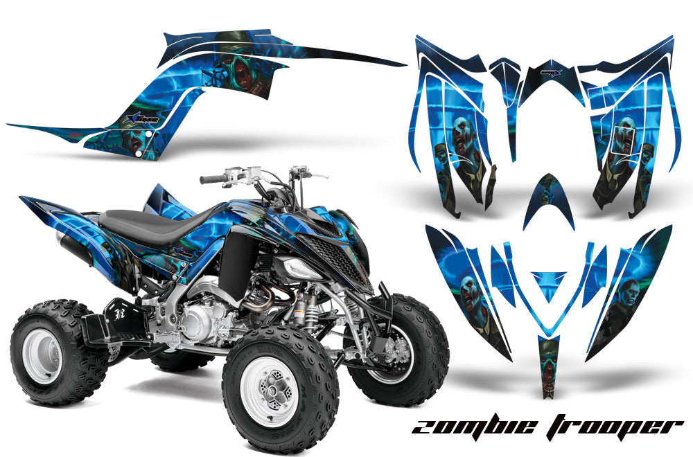 ATV Graphics Kit Decal Sticker Wrap For Yamaha Raptor 700R 2013-2018 ZOMBIE BLUE-atv motorcycle utv parts accessories gear helmets jackets gloves pantsAll Terrain Depot