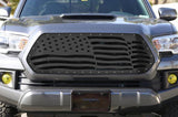 1 Piece Steel Grille for Toyota Tacoma 2016-2017 - AMERICAN FLAG WAVE