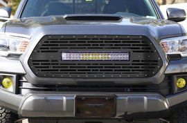 1 Piece Steel Grille for Toyota Tacoma 2016-2017 BRICKS WITH LED LIGHT BAR-atv motorcycle utv parts accessories gear helmets jackets gloves pantsAll Terrain Depot