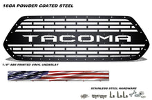 Load image into Gallery viewer, 1 Piece Steel Grille for Toyota Tacoma 2016-2017 - TACOMA V2 w/ AMERICAN FLAG VINYL UNDERLAY-atv motorcycle utv parts accessories gear helmets jackets gloves pantsAll Terrain Depot