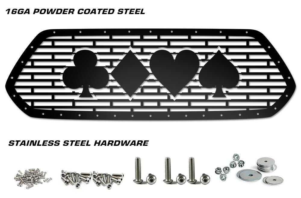 1 Piece Steel Grille for Toyota Tacoma 2016-2017 - SUIT OF CARDS-atv motorcycle utv parts accessories gear helmets jackets gloves pantsAll Terrain Depot
