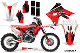 Graphics Decal Sticker Wrap + # Plates For Honda CRF450R CRF450RX 2017+ CARBONX RED