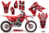 Graphics Decal Sticker Wrap + # Plates For Honda CRF450R CRF450RX 2017+ FADE RED