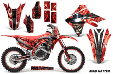 Load image into Gallery viewer, Graphics Decal Sticker Wrap + # Plates For Honda CRF450R CRF450RX 2017+ HATTER BLACK RED-atv motorcycle utv parts accessories gear helmets jackets gloves pantsAll Terrain Depot