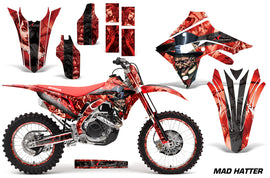 Graphics Decal Sticker Wrap + # Plates For Honda CRF450R CRF450RX 2017+ HATTER BLACK RED-atv motorcycle utv parts accessories gear helmets jackets gloves pantsAll Terrain Depot