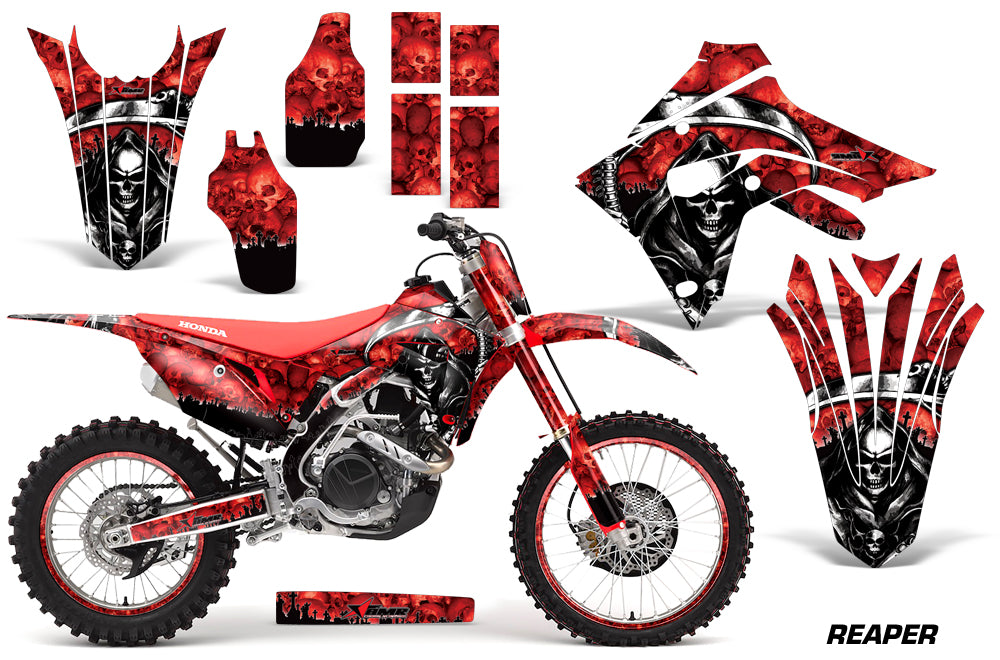 Graphics Decal Sticker Wrap + # Plates For Honda CRF450R CRF450RX 2017+ REAPER RED-atv motorcycle utv parts accessories gear helmets jackets gloves pantsAll Terrain Depot
