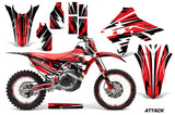 Graphics Decal Sticker Wrap + # Plates For Honda CRF450R CRF450RX 2017+ ATTACK RED