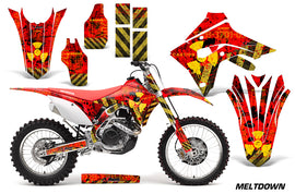 Dirt Bike Graphics Decal Sticker Wrap For Honda CRF450R CRF450RX 2017+ MELTDOWN YELLOW RED-atv motorcycle utv parts accessories gear helmets jackets gloves pantsAll Terrain Depot