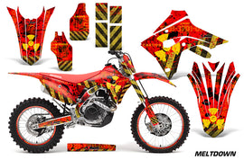 Graphics Decal Sticker Wrap + # Plates For Honda CRF450R CRF450RX 2017+ MELTDOWN YELLOW RED-atv motorcycle utv parts accessories gear helmets jackets gloves pantsAll Terrain Depot