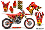 Graphics Decal Sticker Wrap + # Plates For Honda CRF450R CRF450RX 2017+ MELTDOWN YELLOW RED