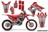 Graphics Decal Sticker Wrap + # Plates For Honda CRF450R CRF450RX 2017+ WIDOW WHITE RED