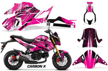 Load image into Gallery viewer, Street Bike Decal Graphic Kit Sticker Wrap For Honda GROM125 2017-2018 CARBONX PINK-atv motorcycle utv parts accessories gear helmets jackets gloves pantsAll Terrain Depot