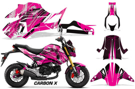 Street Bike Decal Graphic Kit Sticker Wrap For Honda GROM125 2017-2018 CARBONX PINK-atv motorcycle utv parts accessories gear helmets jackets gloves pantsAll Terrain Depot