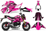 Street Bike Decal Graphic Kit Sticker Wrap For Honda GROM125 2017-2018 CARBONX PINK