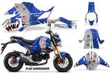 Street Bike Decal Graphic Kit Sticker Wrap For Honda GROM125 2017-2018 WARHAWK BLUE