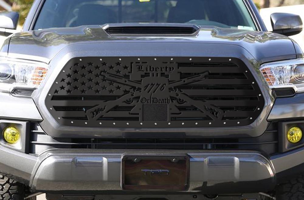 1 Piece Steel Pro Style Grille for Toyota Tacoma 2018 - LIBERTY OR DEATH-atv motorcycle utv parts accessories gear helmets jackets gloves pantsAll Terrain Depot